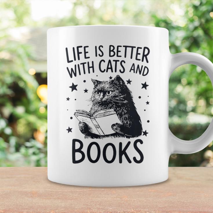 Women's Life Is Better With Cats And Books Cat Graphic Print Coffee Mug Gifts ideas Women's Life Is Better With Cats And Books Cat Graphic Print Coffee Mug Gifts ideas