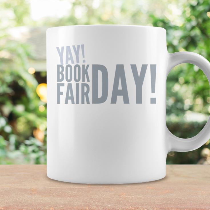 Yay Book Fair Day Librarian Library Book Fairs Reading Premium Tri-Blend Graphic Print Coffee Mug Gifts ideas