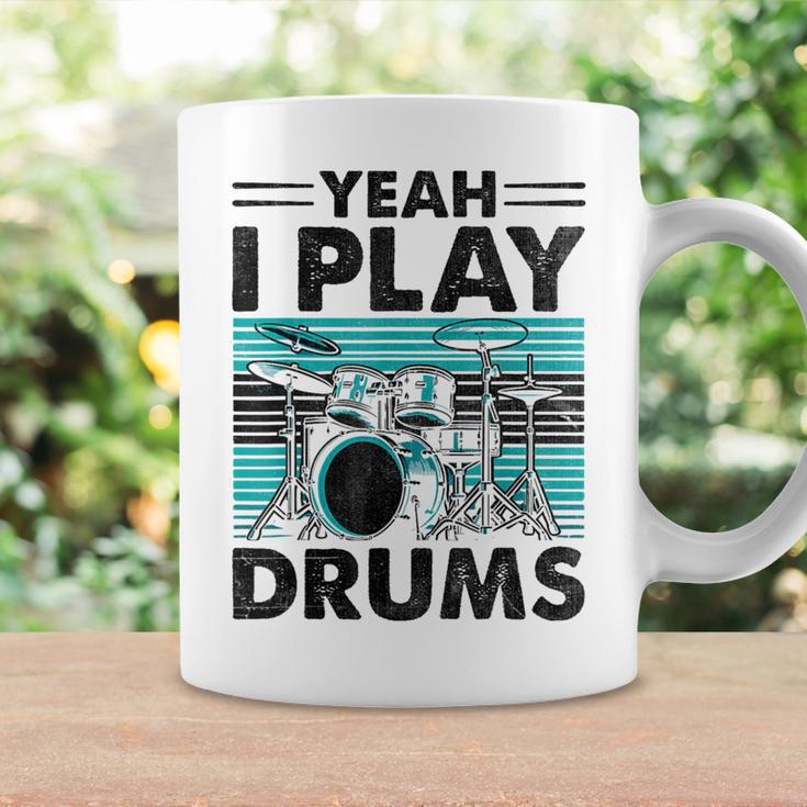 Yeah I Play Drums Drummer Play Drumming コーヒーマグ ギフトのアイデア