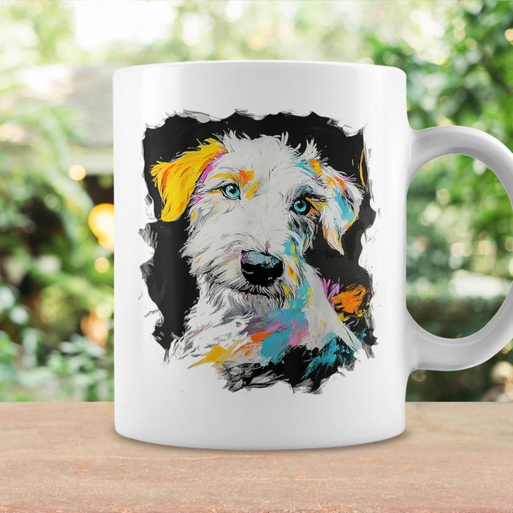 アイリッシュウルフハウンド 犬 モチーフ ペット 青い目 アイリッシュウルフハウンド コーヒーマグ ギフトのアイデア