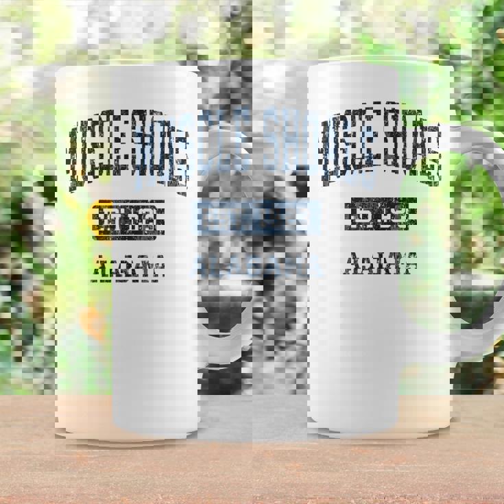 アラバマ州マッスルショールズアラバマ州ヴィンテージスポーツエスタブリッシュドネイビーデス コーヒーマグ ギフトのアイデア