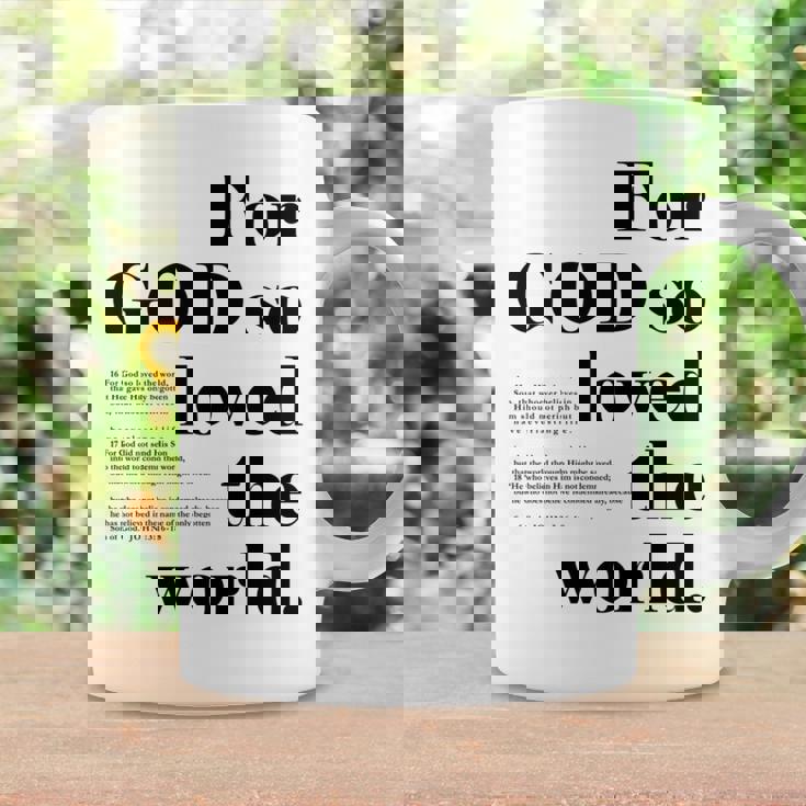 クリスチャン ジョン 3 16 18 Godo Loved The World 聖書の一節 長袖tシャツ コーヒーマグ ギフトのアイデア