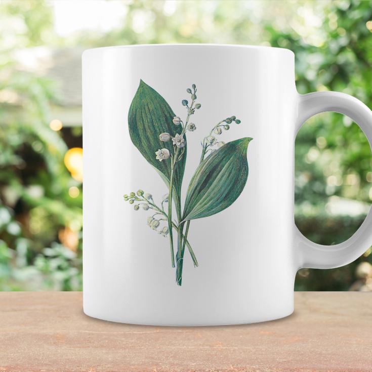スズラン植物アートペインティングtシャツ コーヒーマグ ギフトのアイデア