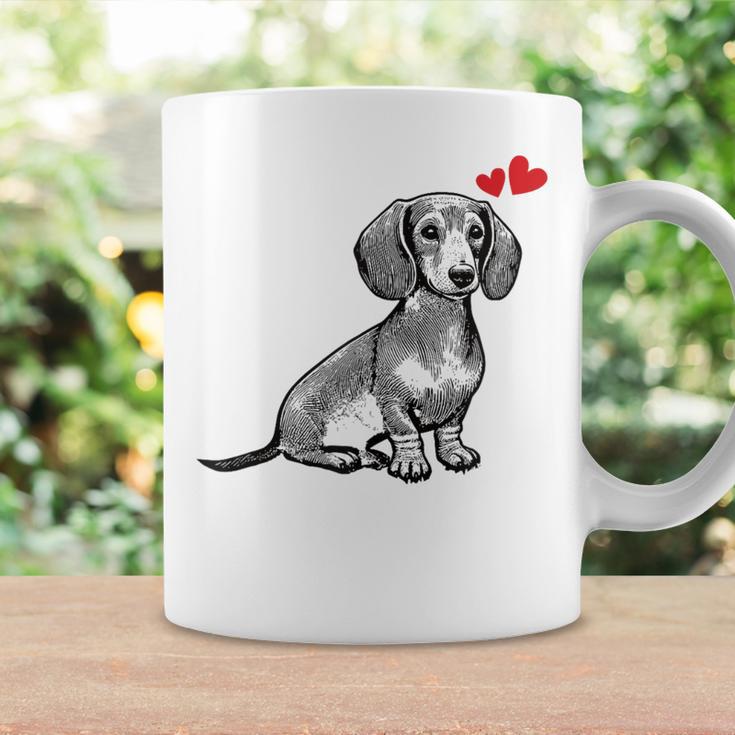 ダックスフンド かわいいダックスプリント 愛犬家グッズ Dachshund コーヒーマグ ギフトのアイデア