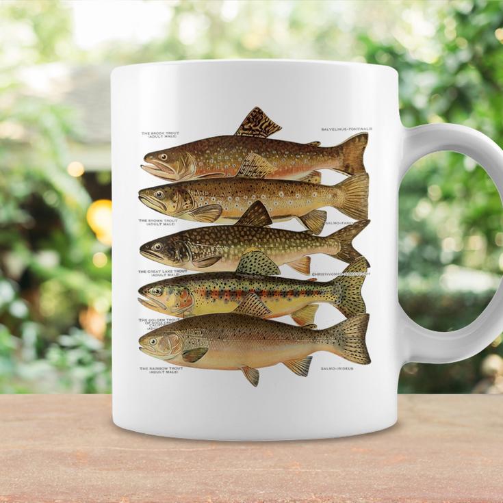 トラウト魚種種フィッシング フライフィッシング トラウト コーヒーマグ ギフトのアイデア