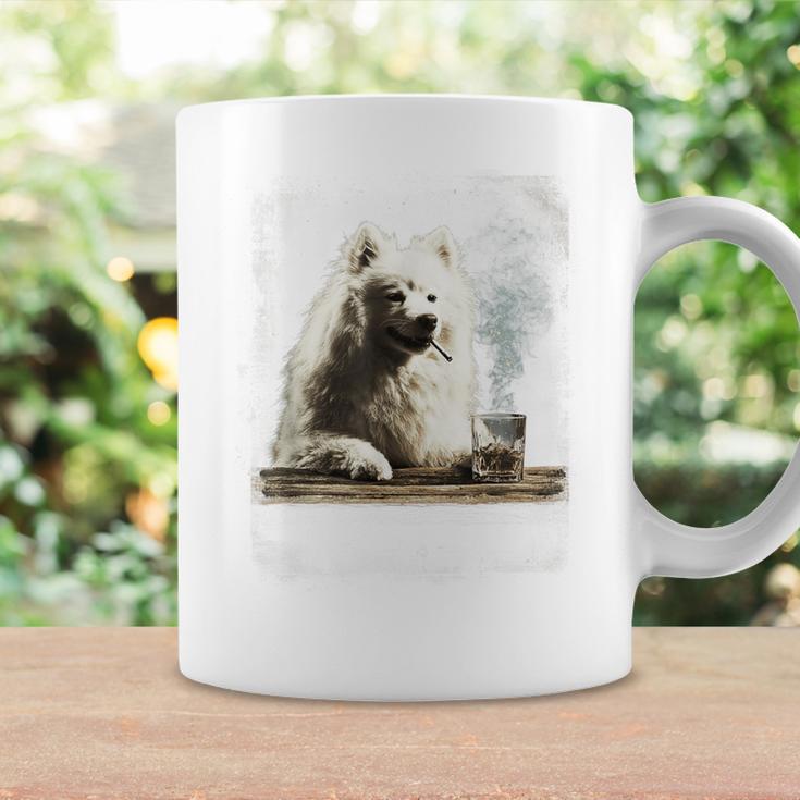ビンテージ 喫煙 アメリカン エスキモー面白犬 父の日 コーヒーマグ ギフトのアイデア