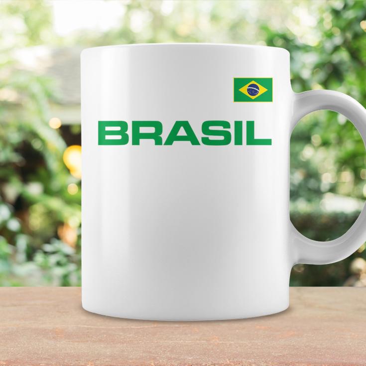 ブラジル ブラジル フラッグ アスレチック ジャージスタイル コーヒーマグ ギフトのアイデア