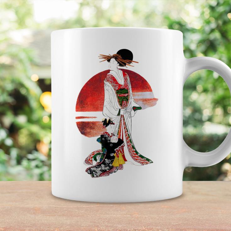 日本の伝統美術、華麗な芸者、浮世絵風 コーヒーマグ ギフトのアイデア