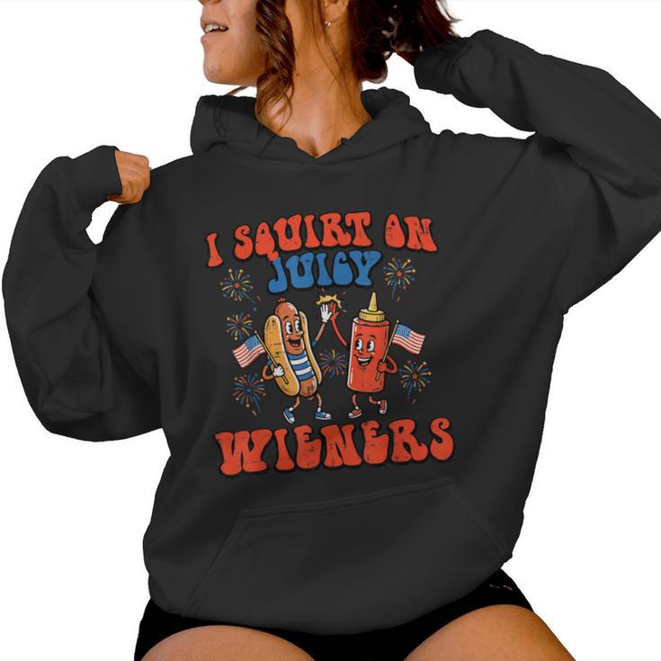 4Th Of July I Squirt On Juicy Wieners Hotdog Men Women Hoodie