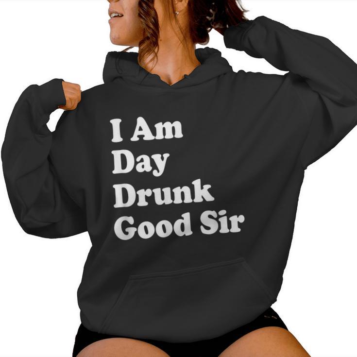 I Am Day Drunk Goodir Drinking Drunk ユーモア レディースパーカー