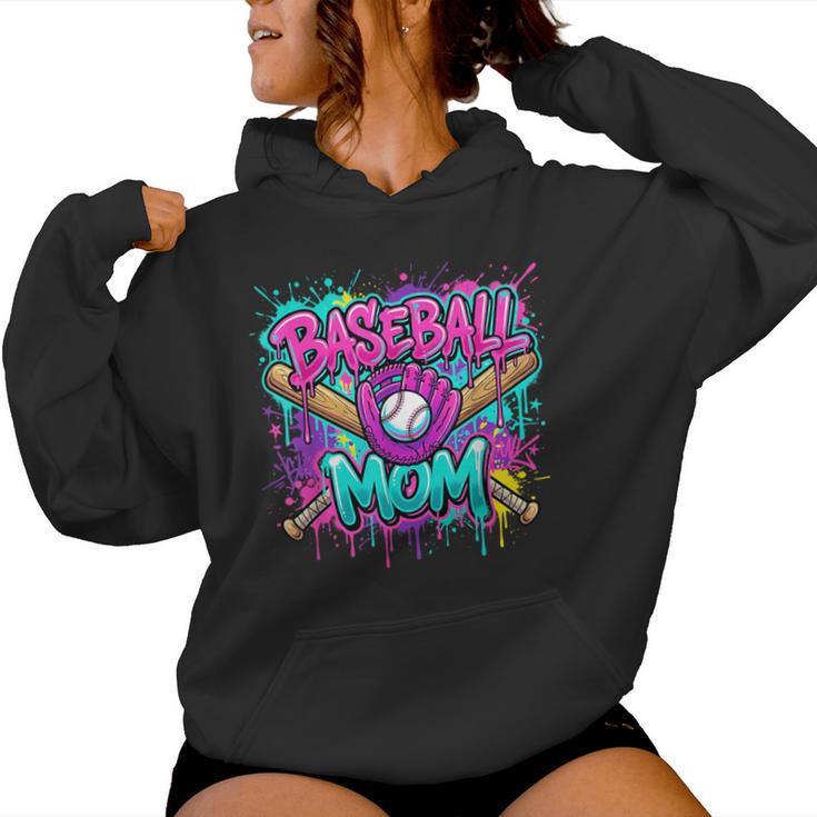 Baseball Mom Dripping Drip Sport Mama Mother's Day Women Women Hoodie
