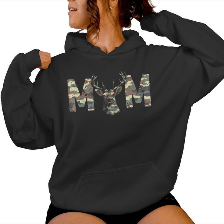 Camo Mom Hunting Camouflage Deer Father's Day Family Women Hoodie