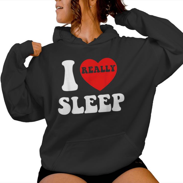 I Loveleep Heart Naps Lazy Relaxing For Men レディースパーカー
