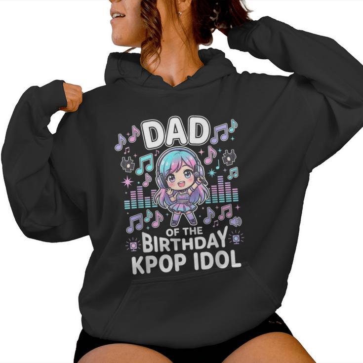 Papà Del Compleanno Kpop Idol Chibi Girls K Pop Festa A Tema Felpa con cappuccio da donna