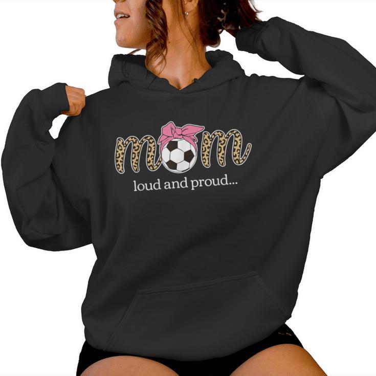 Soccer Mom Loud And Proud Coquette Bow Pink Mother Womens Women Hoodie
