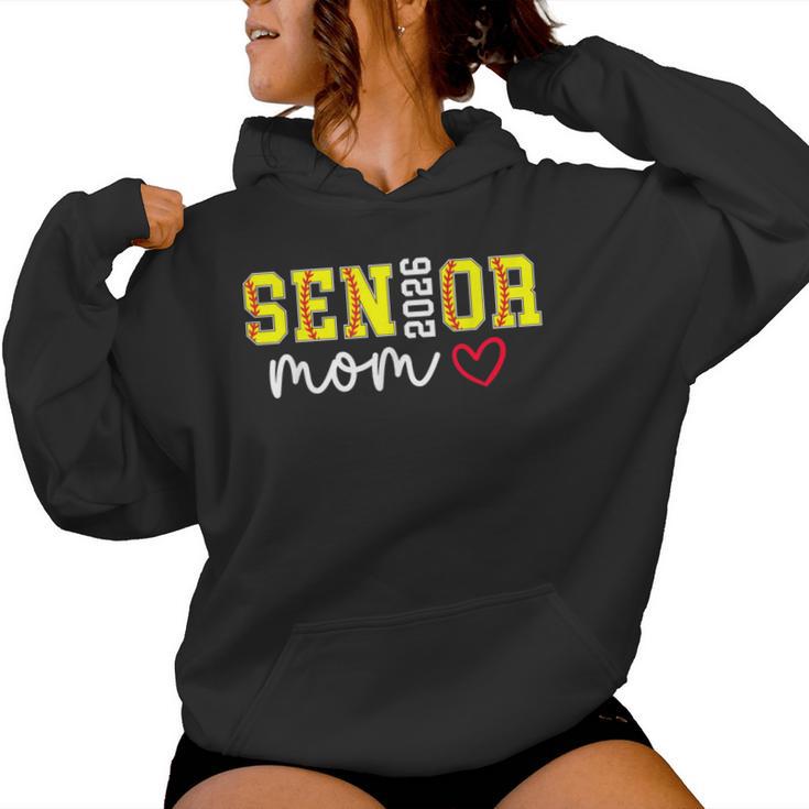 Softball Senior Mom 2026 Softball Player Senior Mama 2026 Women Hoodie