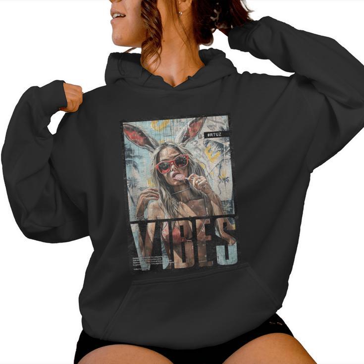 Vintage Girl Magazin Portada Modeloexy Pin-Up In Mangas Sudadera con capucha para mujer