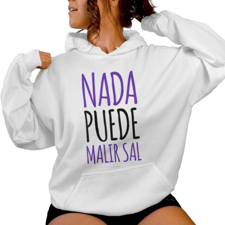 Nada Puede Maliral Divertida Manga Corta Sudadera con capucha para mujer