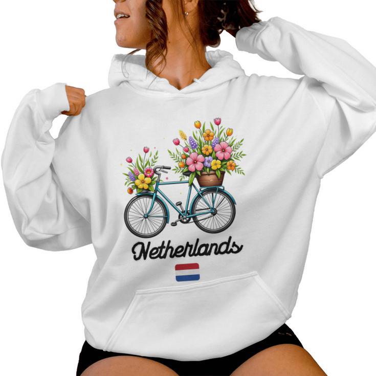 オランダの風車 チューリップフィールド オランダ 春の花 バイク レディースパーカー