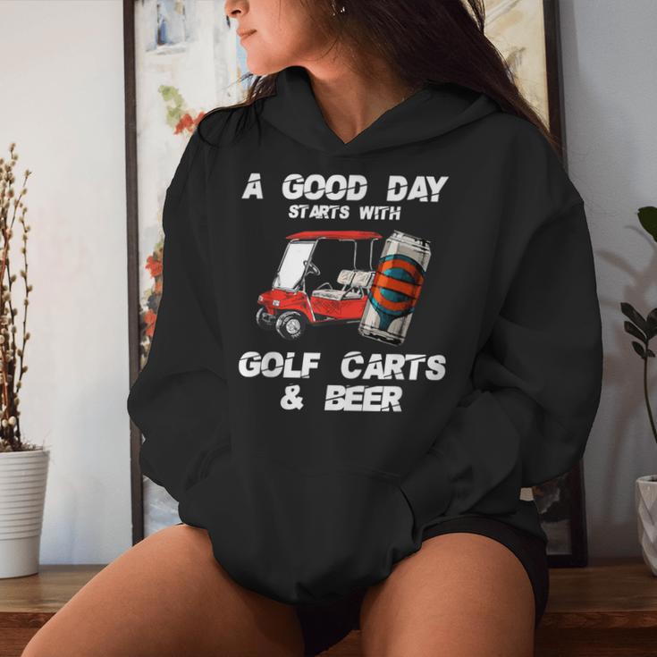 A Good Daytarts With Golf Carts And Beer 面白いゴルフ レディースパーカー 彼女への贈り物
