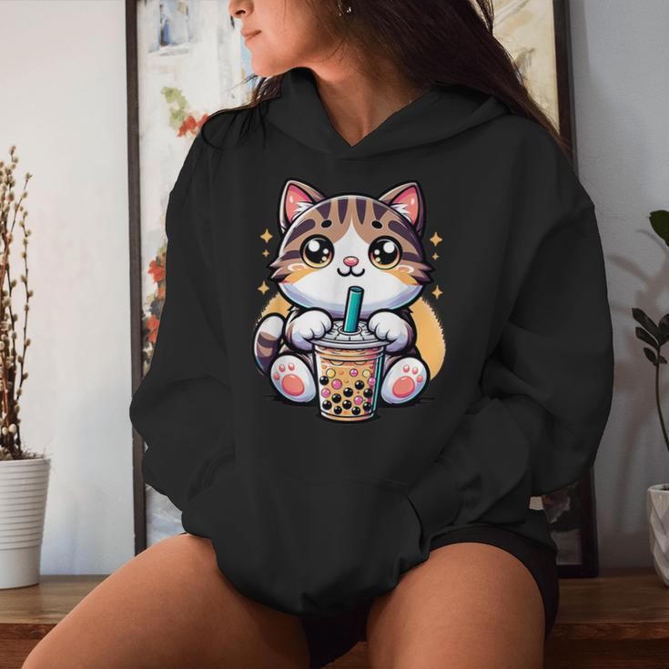 Boba Cat Drinking Boba Kitten Kawaii 日本人 男性 女性 キッズ レディースパーカー 彼女への贈り物