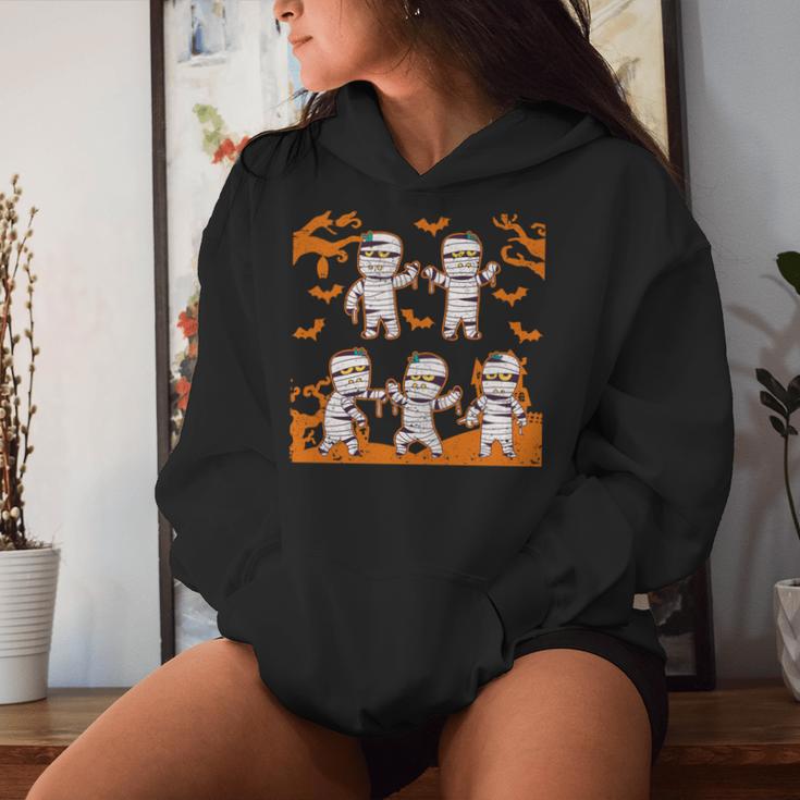Dabbing Dancing Mummy ハロウィン ダブ ダンス ポーズ ミイラ 長袖tシャツ レディースパーカー 彼女への贈り物