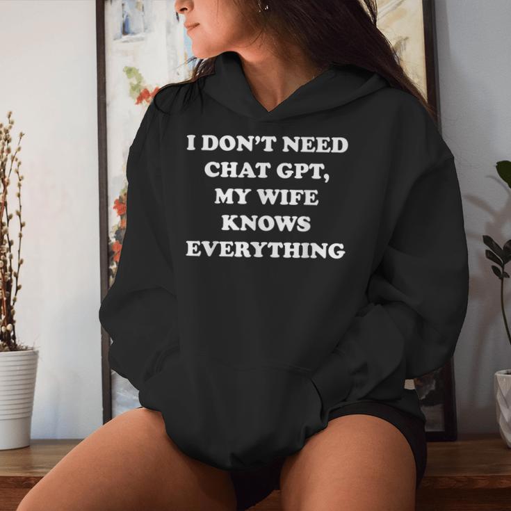 I Don't Need Chat Gpt My Wife Knows Everything 夫 男性 レディースパーカー 彼女への贈り物