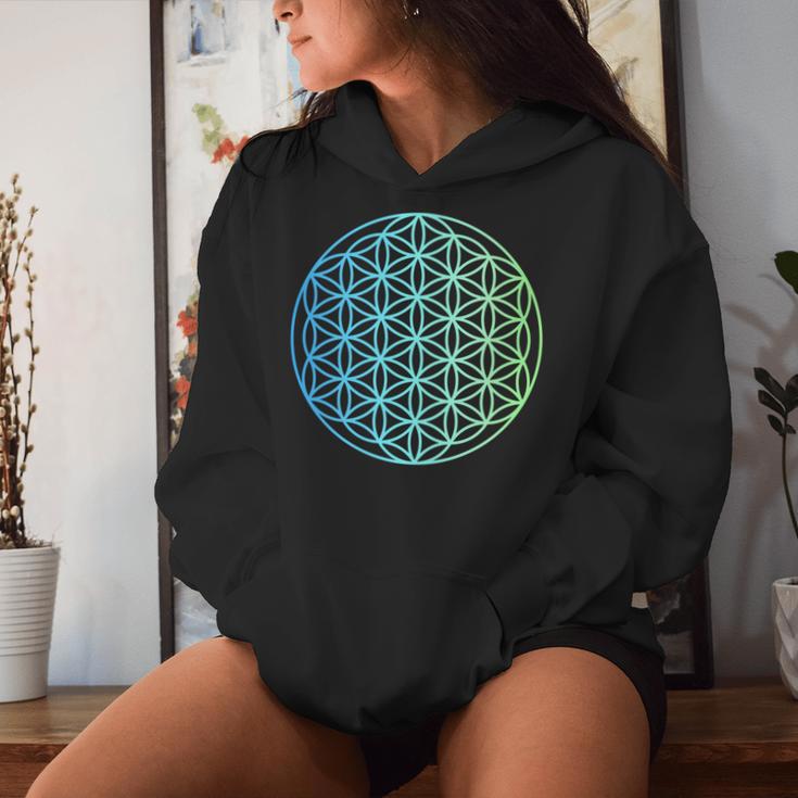 Flower Of Life 宇宙のポジティブなエネルギー フラワーオブライフ 長袖tシャツ レディースパーカー 彼女への贈り物