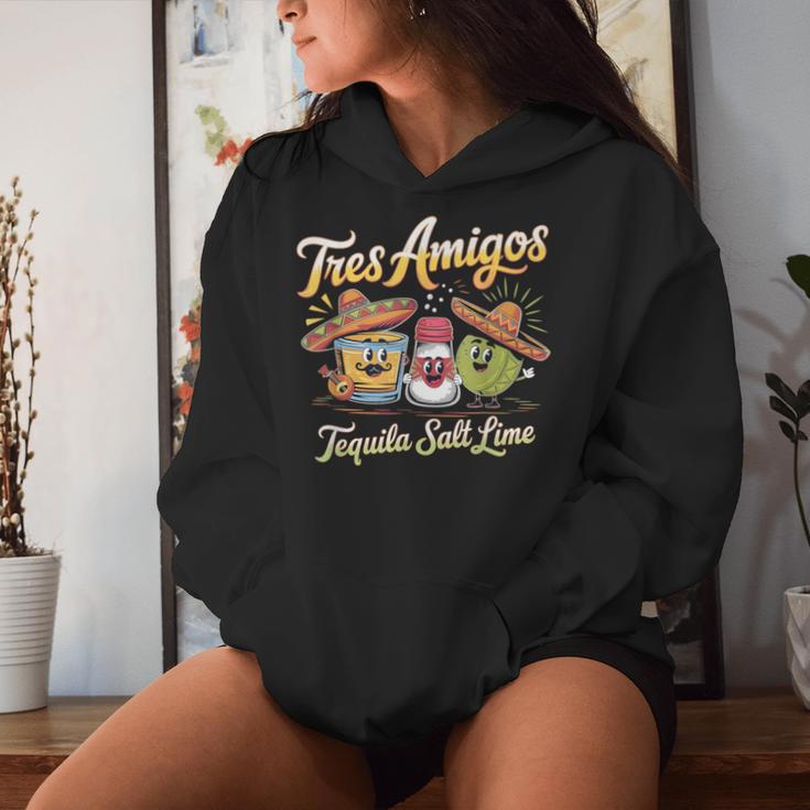 Drinking 3 Tres Amigos Tequila ソルト ライム シンコ・デ・マヨ レディースパーカー 彼女への贈り物