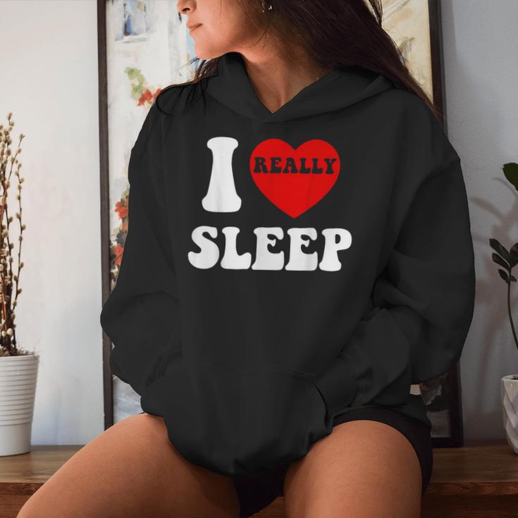 I Loveleep Heart Naps Lazy Relaxing For Men レディースパーカー 彼女への贈り物