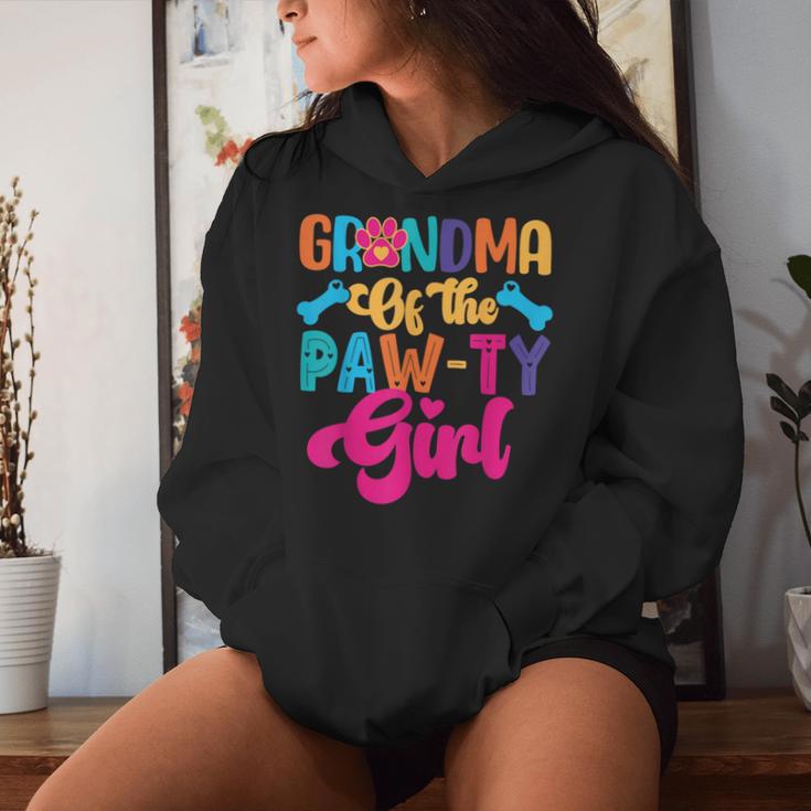 Grandma Of The Paw-Ty Girl Dog Family Matching Party Women Hoodie Gifts for Her