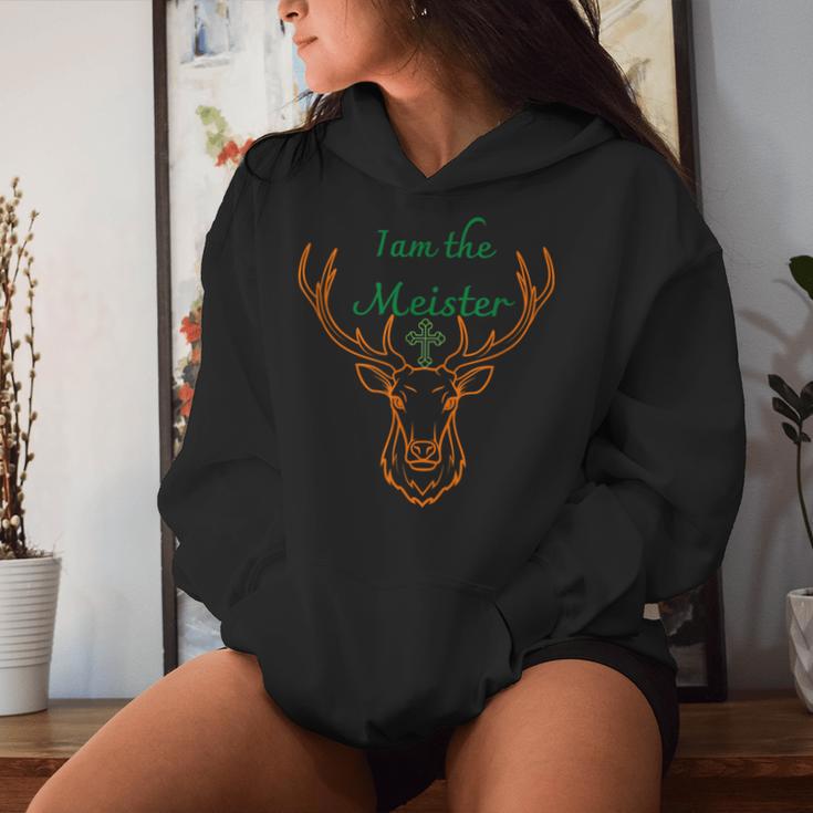 Jaegermeister Meister Deer Family Dad Mum Cheeky レディースパーカー 彼女への贈り物