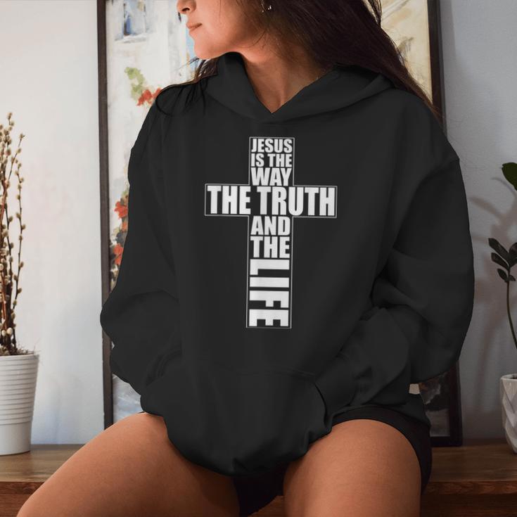 Jesus Is The Way The Truth And The Life アパレル Christian Cr レディースパーカー 彼女への贈り物