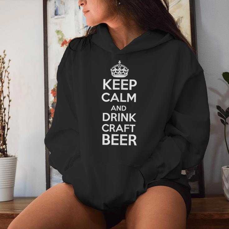 Keep Calm And Drink Craft Beer Beer Lover レディースパーカー 彼女への贈り物