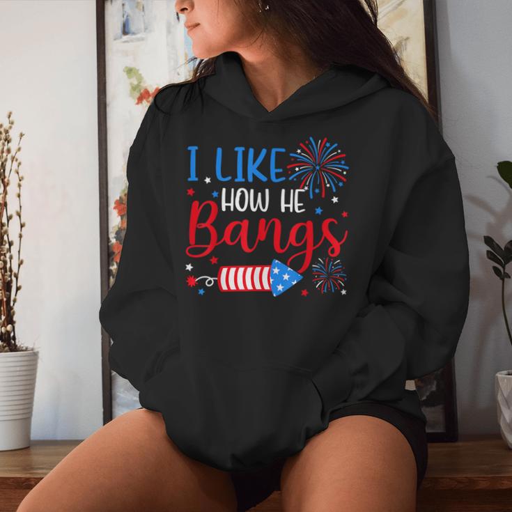 I Like How He Bangs マッチング カップル 4Th Of July 花火 レディースパーカー 彼女への贈り物