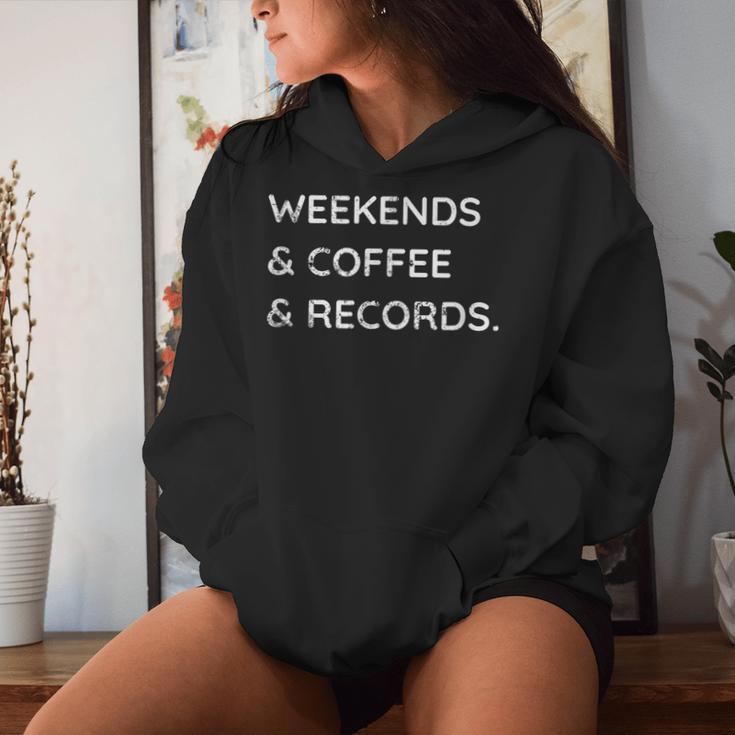 Weekends Coffee Records ビニールレコードコレクター好き レディースパーカー 彼女への贈り物