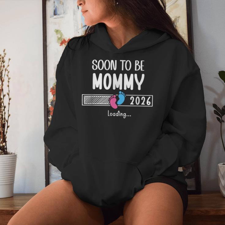 Soon To Be Mom 2026 Loading Promoted To Mommy First Time Mom レディースパーカー 彼女への贈り物