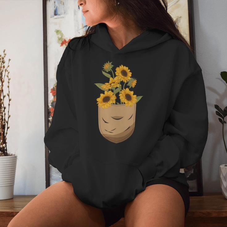 ゴッホ ひまわり ポケットアート 花柄 恋人スタイル 長袖tシャツ レディースパーカー 彼女への贈り物