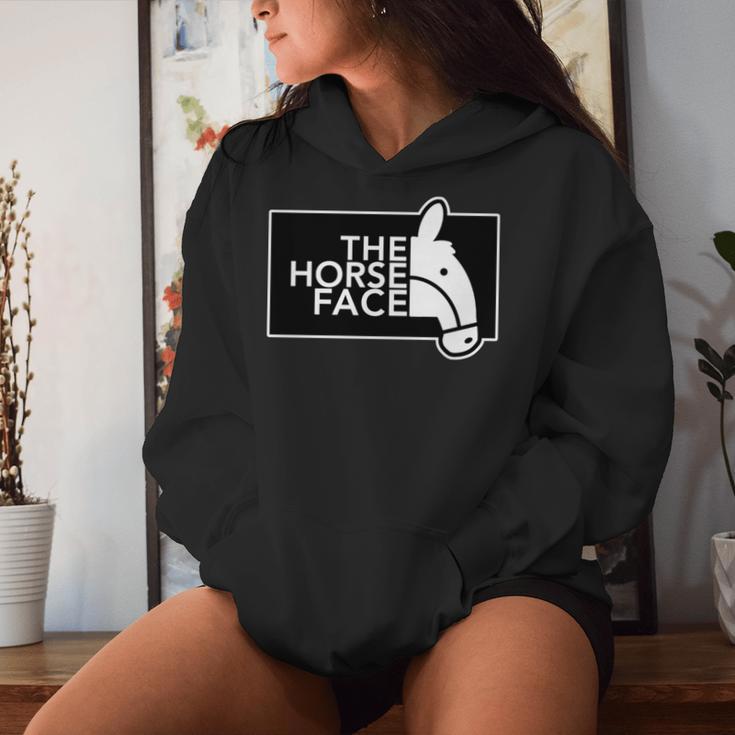 ザ・ホース・フェイス The Horse Face 午年 馬【十二支 干支】2026年 ブランド パロディ 長袖tシャツ レディースパーカー 彼女への贈り物