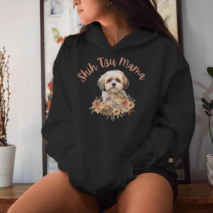 シーズーママ、シーズーママ、犬のお母さん、母の日、シーズー。 レディースパーカー 彼女への贈り物