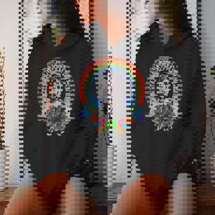 フローレンス・ナイチンゲール Groovy Nurse Go With Flo レトロレインボー レディースパーカー 彼女への贈り物