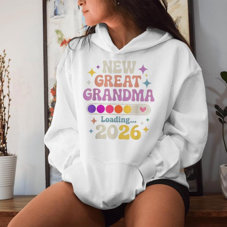 New Great Grandma Loading 2026 レトロ 妊娠 レディースパーカー 彼女への贈り物