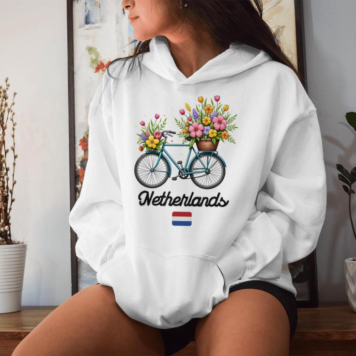 オランダの風車 チューリップフィールド オランダ 春の花 バイク レディースパーカー 彼女への贈り物
