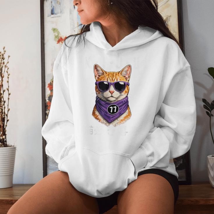 喜寿 77歳 Kiju 猫好き 誕生日 可愛い 男性 女性 レディースパーカー 彼女への贈り物