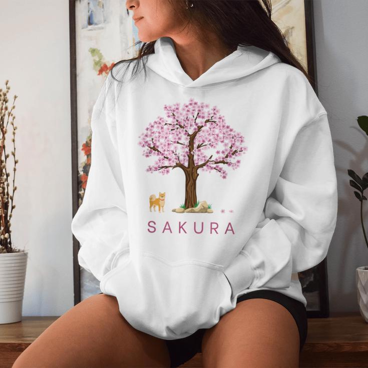 柴犬 和 桜 桜 花 木 春 レディースパーカー 彼女への贈り物