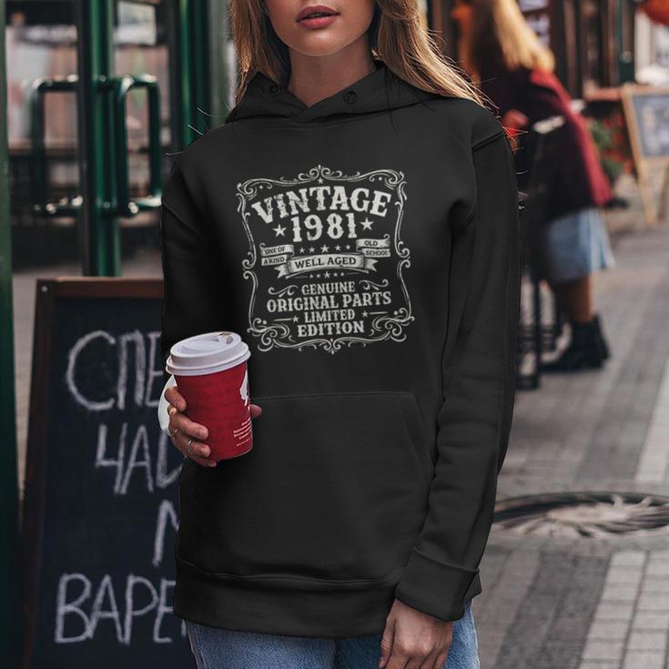 45歳 誕生日 男性女性intage 1981年1981年生まれ レトロデザインブランド レディースパーカー 面白い贈り物