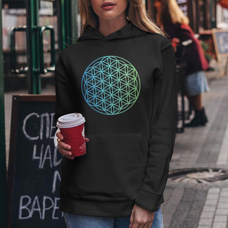 Flower Of Life 宇宙のポジティブなエネルギー フラワーオブライフ 長袖tシャツ レディースパーカー 面白い贈り物