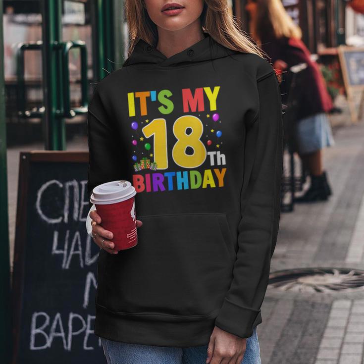 It's My 18歳の誕生日プレゼント。18歳のティーンの男の子と女の子に。 レディースパーカー 面白い贈り物