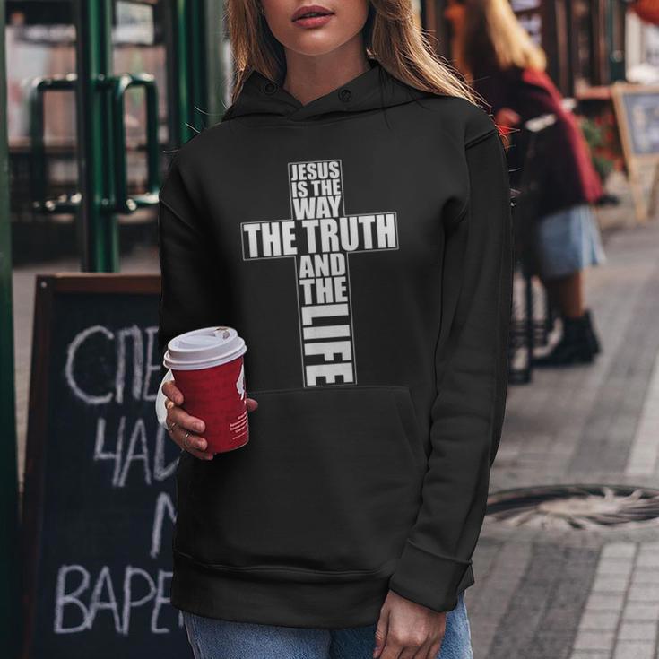 Jesus Is The Way The Truth And The Life アパレル Christian Cr レディースパーカー 面白い贈り物