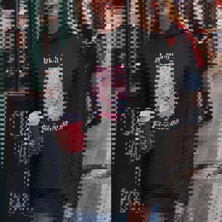 Just A Girl Who Loves アニメ カワイイ漫画 日本語 長袖tシャツ レディースパーカー 面白い贈り物